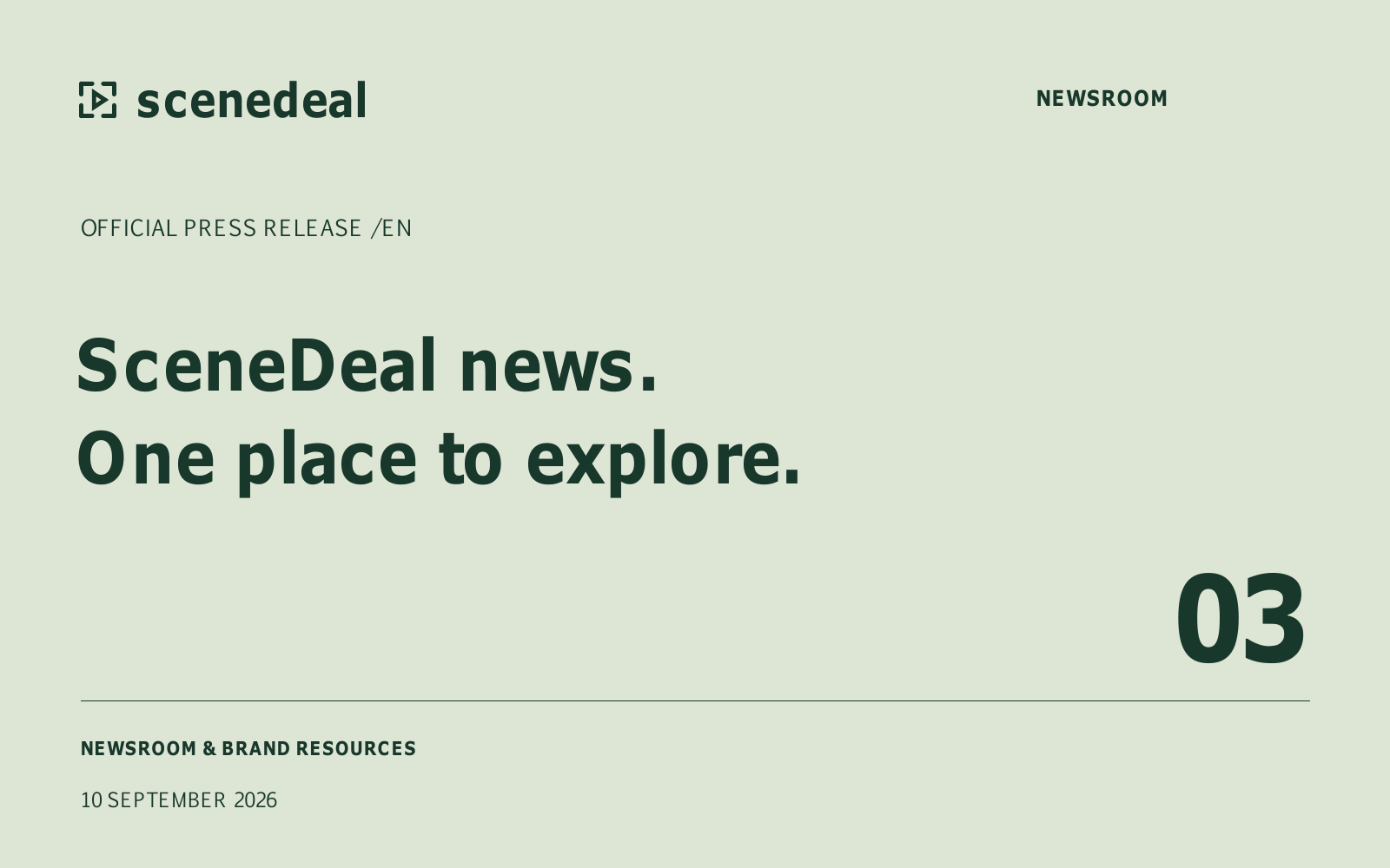 SceneDeal brings brand resources and official updates together in its PR room
